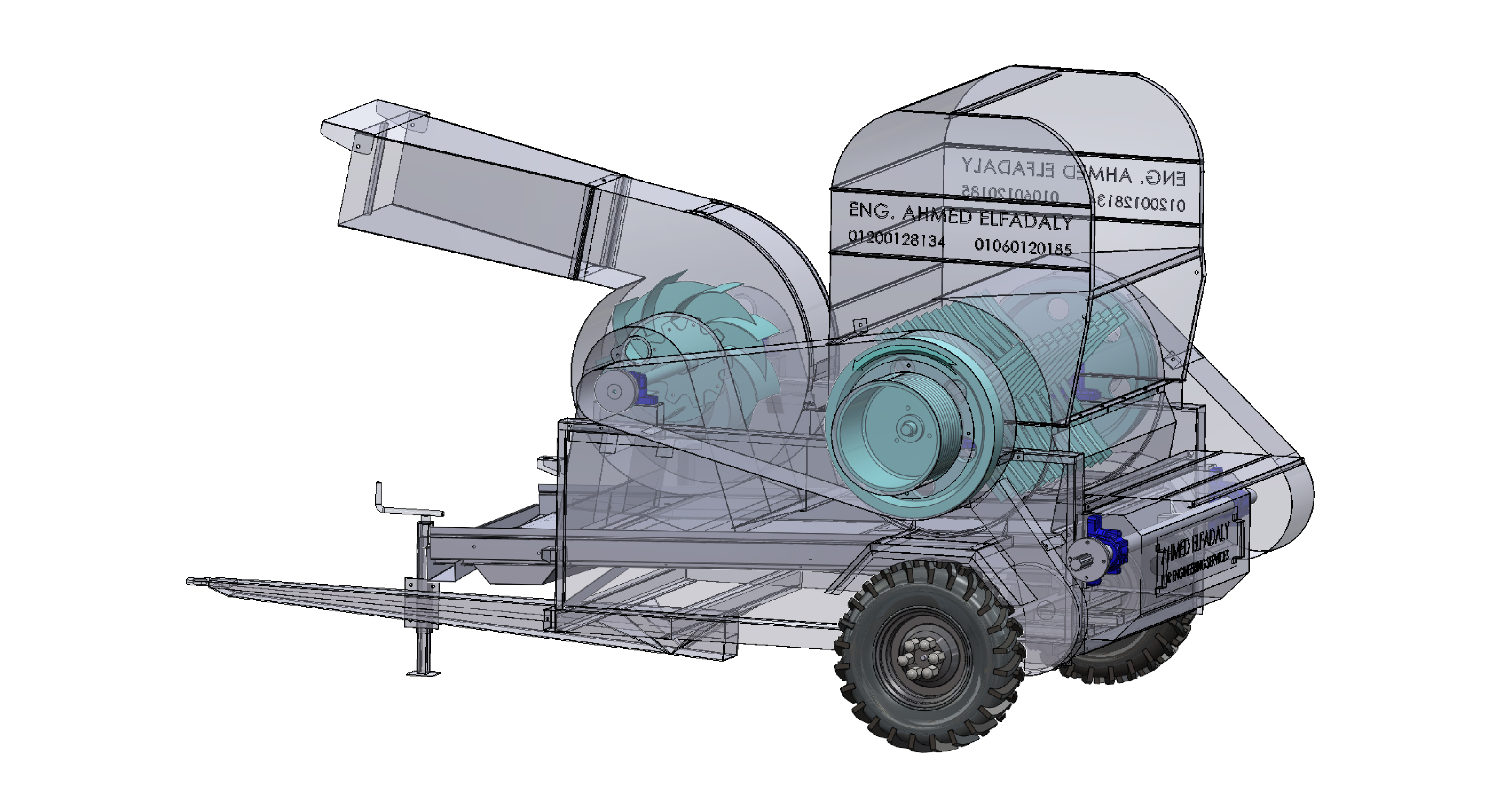 大型谷物脱粒机